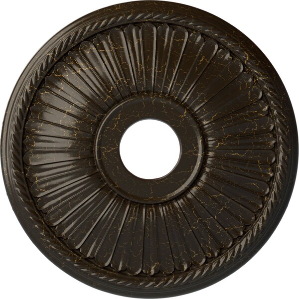 Ekena Millwork Berkshire Medallion (Canopies up to 6 3/8"), 20 1/8"OD x 3 7/8"ID x 1 7/8"P, Stone Hearth Crackle CM20BE1SHC - main